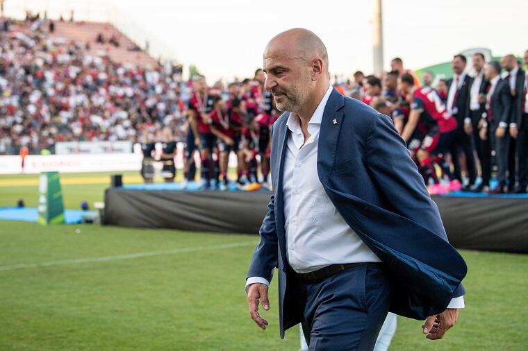 Tommaso Giulini durante la festa promozione alla Unipol Domus | Foto Luigi Canu/Centotrentuno