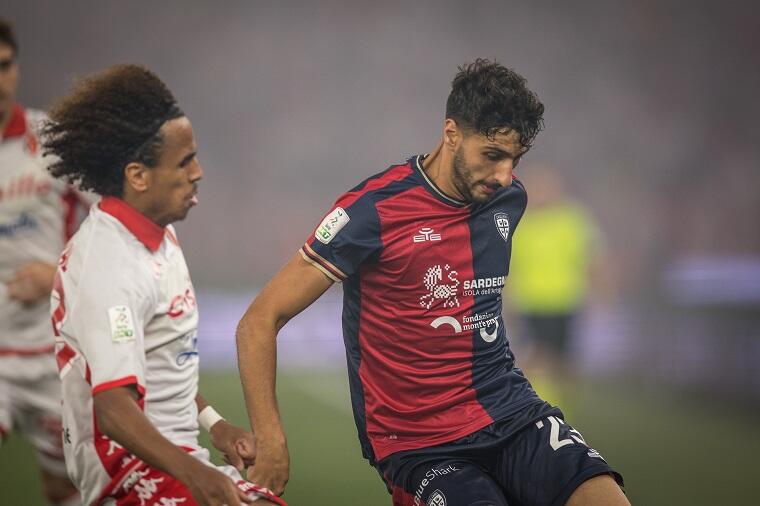 Nunzio Lella nella sfida del San Nicola contro il Bari | Foto Valerio Spanu/Cagliari Calcio