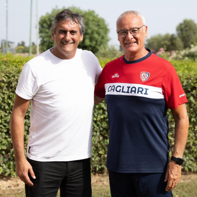 Claudio Ranieri e Enzo Francescoli | Foto Twitter Cagliari Calcio