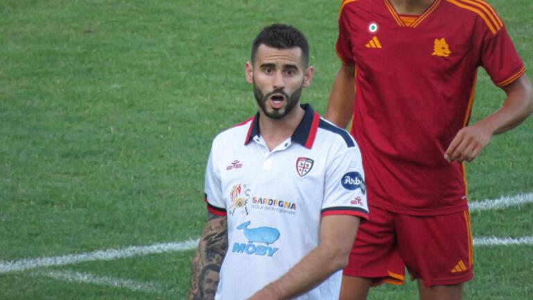 Gaston Pereiro durante l'amichevole a Saint-Vincent contro la Roma Primavera | Foto Centotrentuno