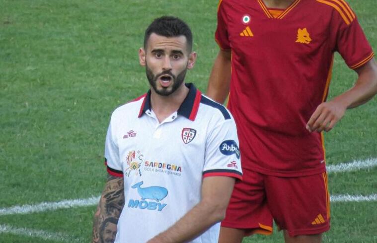 Gaston Pereiro durante l'amichevole a Saint-Vincent contro la Roma Primavera | Foto Centotrentuno