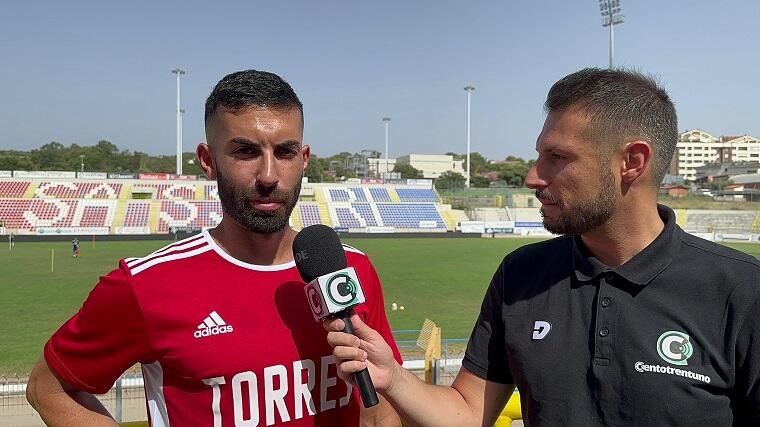 Daniele Giorico, centrocampista della Torres | Foto Centotrentuno