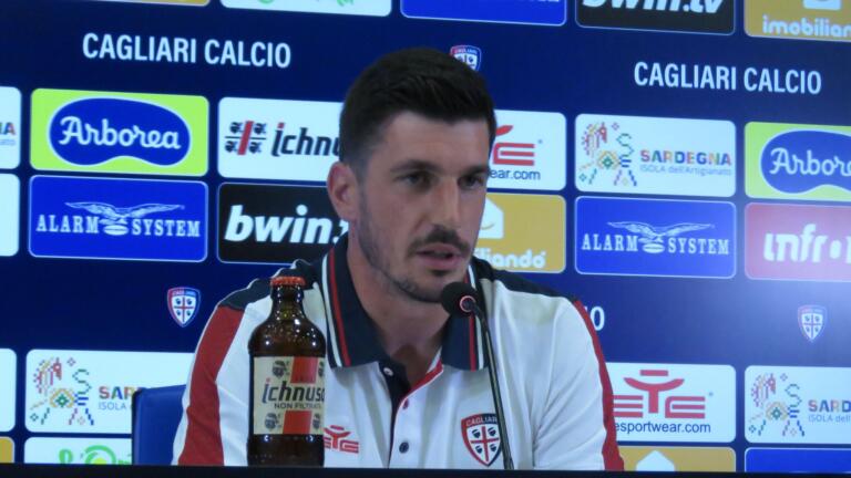 Simone Scuffet durante la conferenza stampa di presentazione