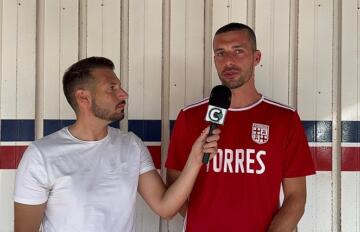 Giacomo Zecca, giocatore della Torres | Foto Centotrentuno