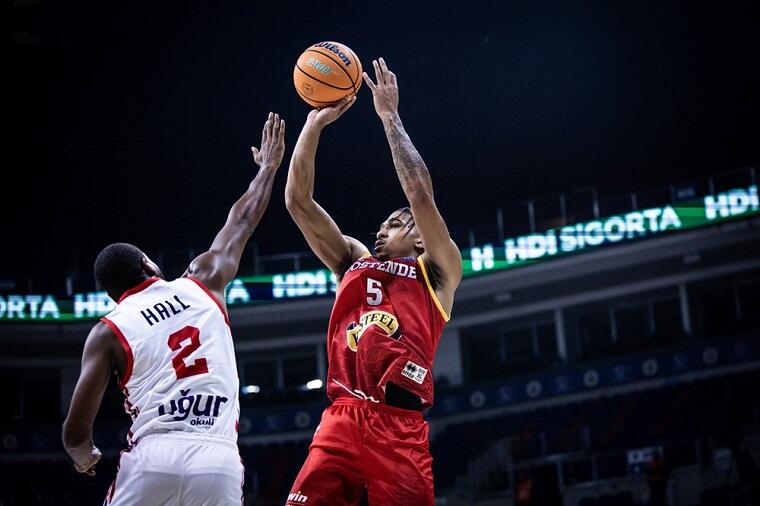 Breein Tyree con la maglia del Filou Oostende | Foto Fiba Champions League