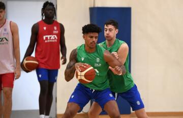 Sasha Grant durante un allenamento del Green Team | Foto Italbasket