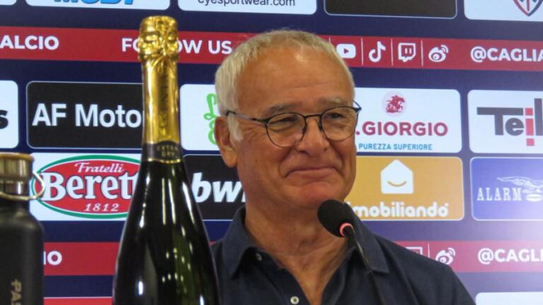 Il tecnico del Cagliari Claudio Ranieri