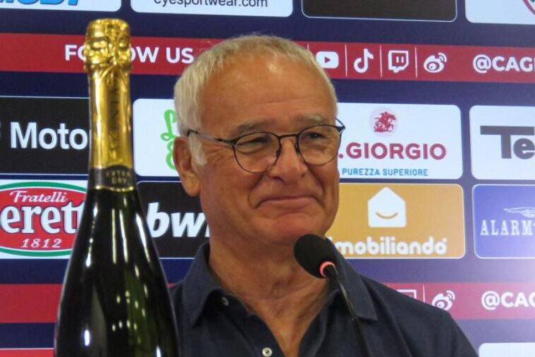 Il tecnico del Cagliari Claudio Ranieri