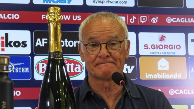Claudio Ranieri durante la conferenza stampa dell'antivigilia di Torino-Cagliari