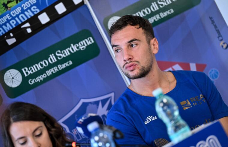 Cappelletti, nuovo play della Dinamo Sassari, in conferenza stampa I Credit: Luigi Canu