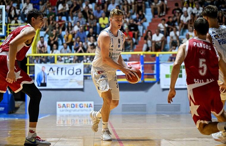 Kaspar Treier durante Dinamo Sassari-Olimpia Milano | Foto Luigi Canu