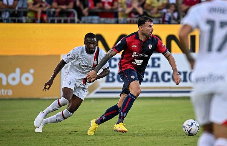 Andrea Petagna in Cagliari- Milan | Foto Luigi Canu