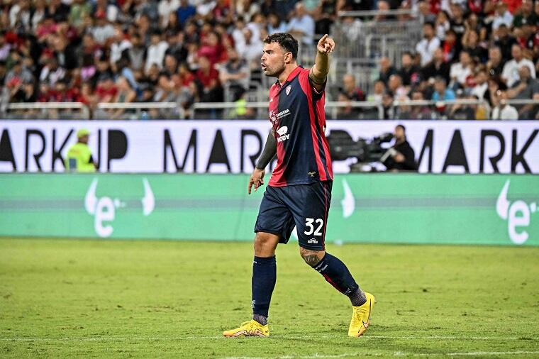 Andrea Petagna durante Cagliari-Milan | Foto Luigi Canu