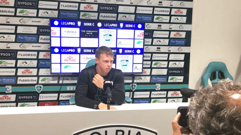 Nicola Nanni, attaccante dell'Olbia