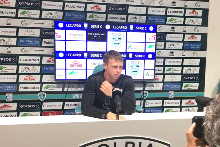 Nicola Nanni, attaccante dell'Olbia