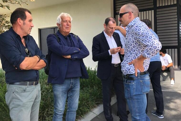 Il ds del Cagliari Nereo Bonato all'Hotel Sheraton di Milano