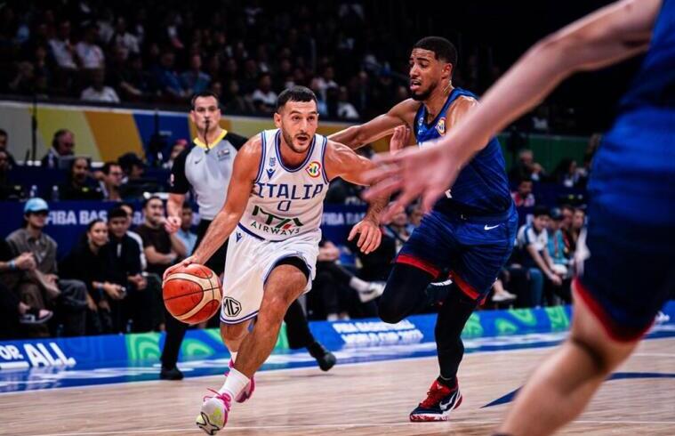 Marco Spissu in Italia-Usa | Foto Fiba