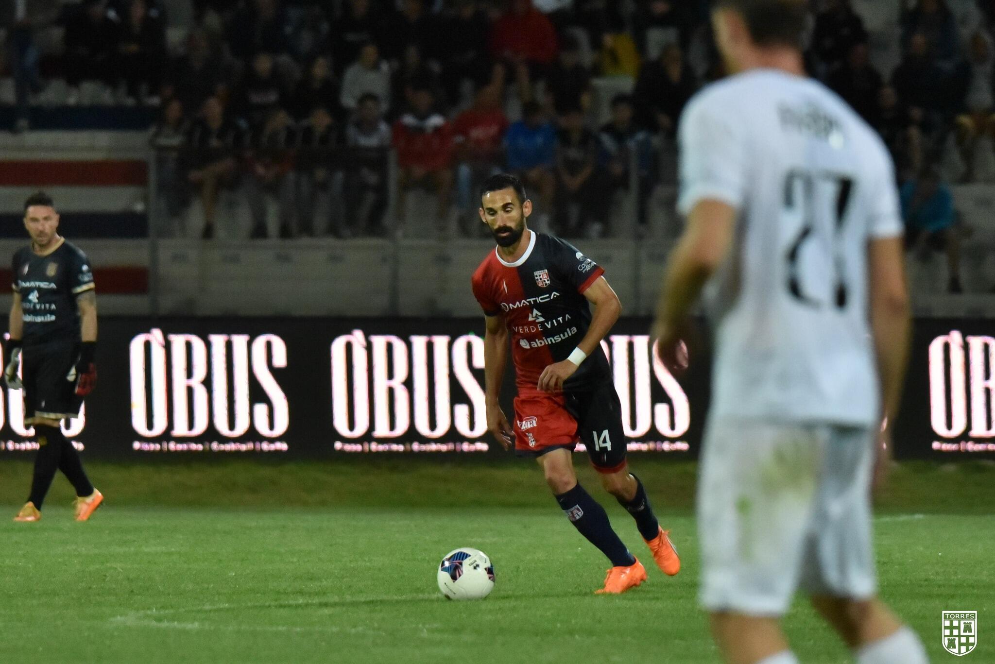 Riccardo Idda durante la sfida di Coppa Italia contro l'Olbia | Foto Facebook Torres