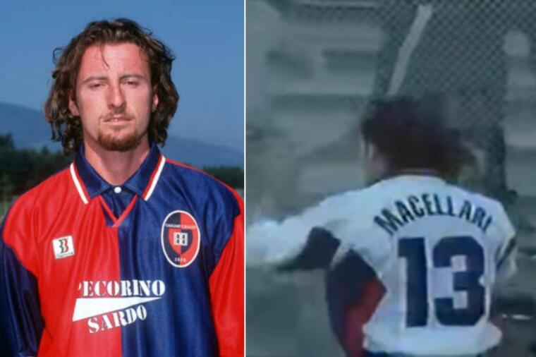 Fabio Macellari in maglia Cagliari
