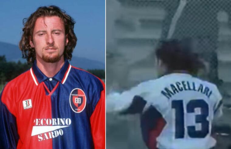 Fabio Macellari in maglia Cagliari