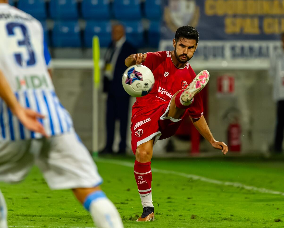 Damiano Cancellieri, terzino sinistro del Perugia, cresciuto nel Cagliari e nell'Olbia | Foto Nicolò Farina