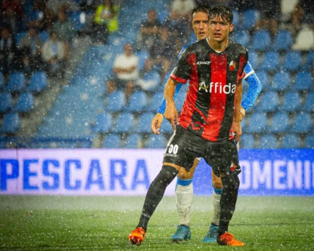 Il giovane Cangianiello, alla Lucchese in prestito dal Frosinone | Foto Nicolò Farina