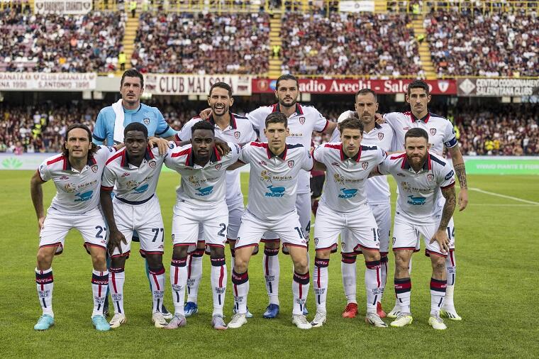 La formazione del Cagliari scesa in campo a Salerno | Foto Valerio Spano