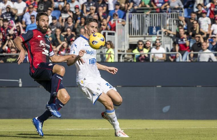 Leonardo Pavoletti durante Cagliari-Frosinone | Foto Valerio Spano