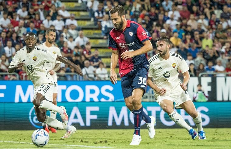 Leonardo Pavoletti durante Cagliari-Roma | Foto Valerio Spano