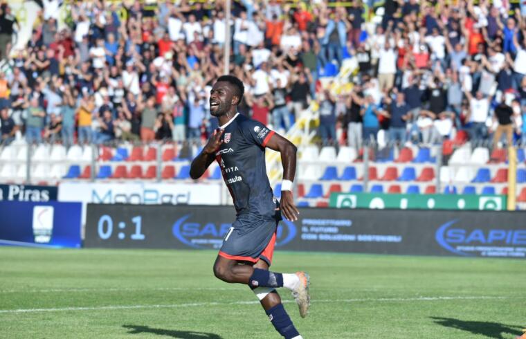 Diakité esulta dopo il gol del pari contro la Spal | Foto Alessandro Sanna