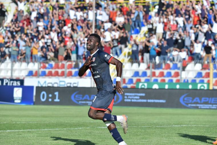 Diakité esulta dopo il gol del pari contro la Spal | Foto Alessandro Sanna