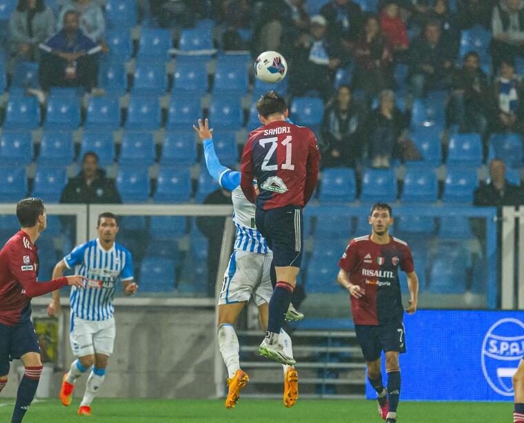 Sandri e Forte (destra) in campo contro la SPAL | Foto Nicolò Farina