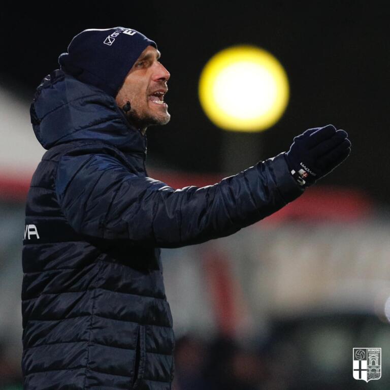 Emanuele Troise, allenatore del Rimini | Foto Facebook Rimini Football Club