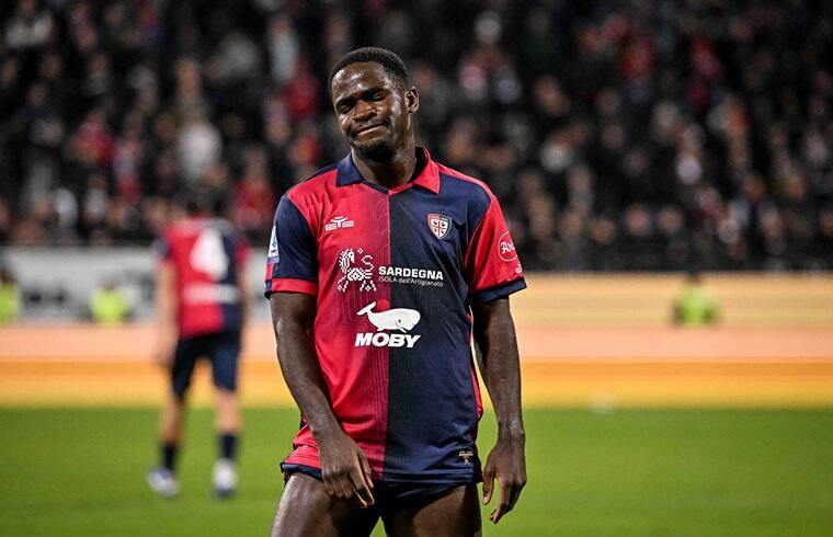 Zito Luvumbo durante Cagliari-Sassuolo | Foto Luigi Canu