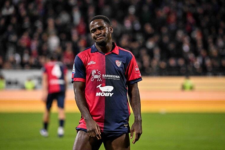 Zito Luvumbo durante Cagliari-Sassuolo | Foto Luigi Canu