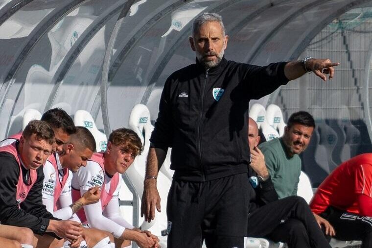 Marco Gaburro, allenatore dell'Olbia | Foto Facebook Olbia