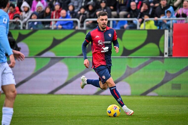 Gianluca Gaetano durante Cagliari-Lazio | Foto Luigi Canu