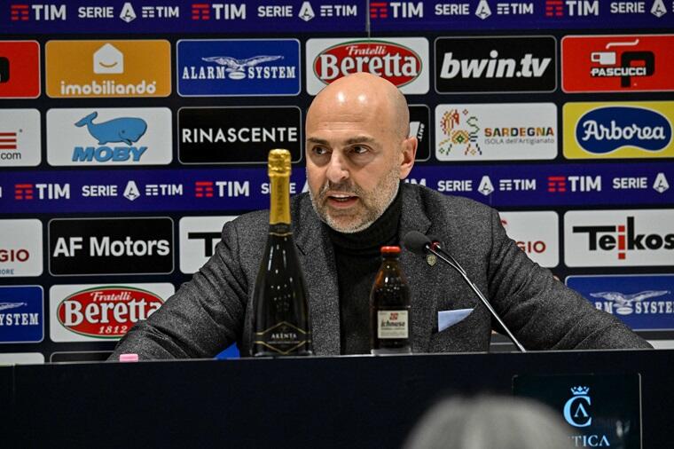 Tommaso Giulini in conferenza stampa dopo Cagliari-Lazio | Foto Luigi Canu