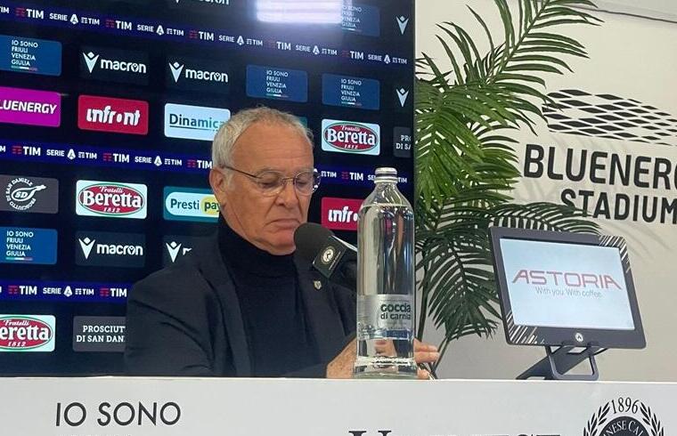 Claudio Ranieri nella sala stampa della Bluenergy Arena