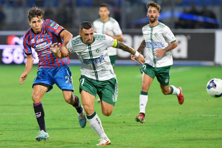 Armellino in azione contro il Catania | Foto Facebook Lega Pro