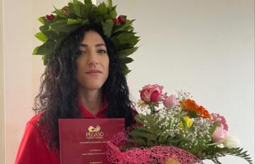 Debora Carangelo, capitano della Dinamo Sassari Women nel giorno della sua laurea | Foto Dinamo Sassari Women
