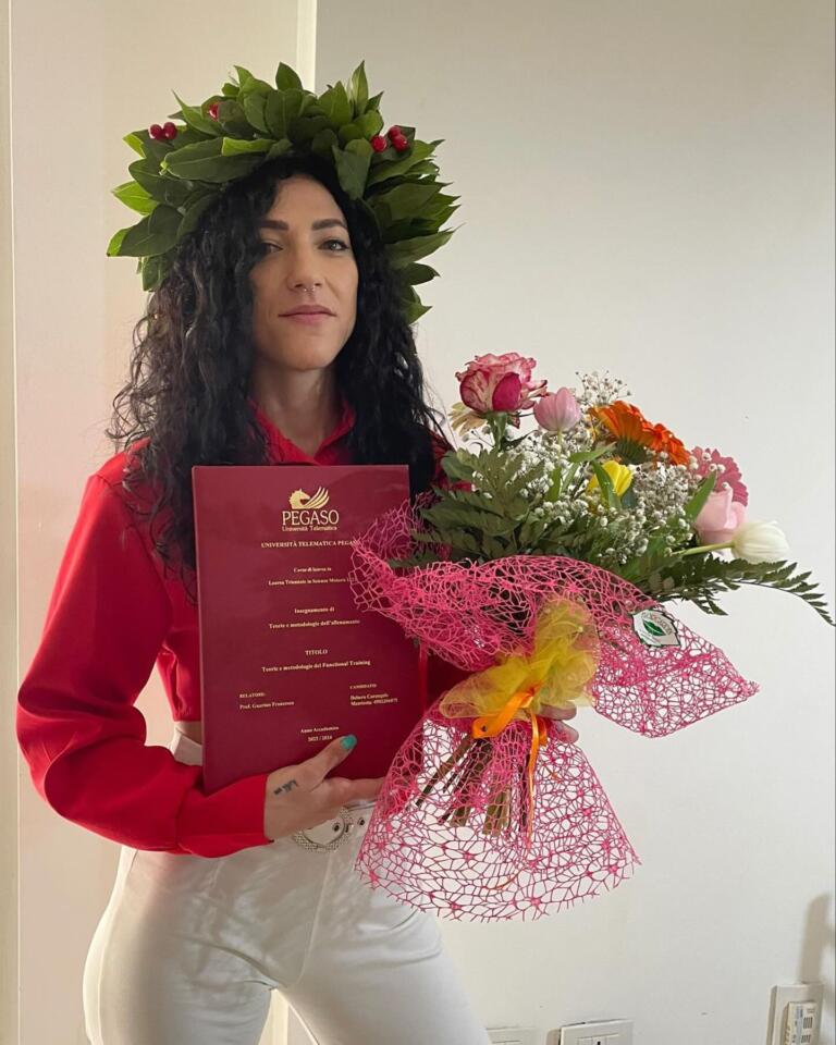 Debora Carangelo, capitano della Dinamo Sassari Women nel giorno della sua laurea | Foto Dinamo Sassari Women