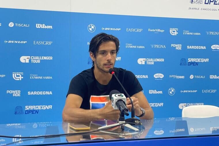 Lorenzo Musetti in conferenza stampa