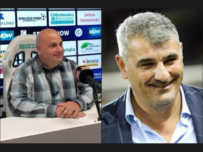 Da sinistra: Guido Surace, presidente dell'Olbia e Roberto Felleca