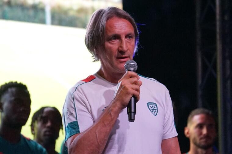 Davide Nicola, allenatore del Cagliari, in occasione della presentazione della squadra a Costa Rei | Foto Centotrentuno