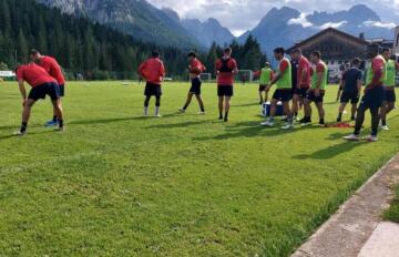 Uno scatto dell'allenamento pomeridiano della Torres in quel di Sappada | Foto Ufficio Stampa Torres