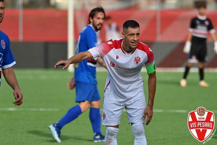 Pucciarelli durante un'amichevole precampionato | Foto Facebook Vis Pesaro 1898/ Filippo Baioni