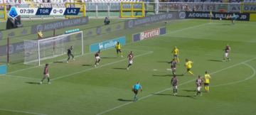 Il gol di Guendouzi in Torino-Lazio