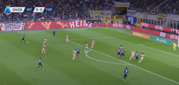 Il primo dei tre gol di Thuram in Inter-Torino