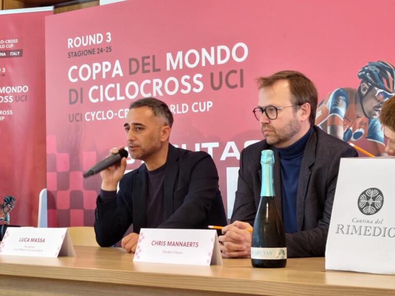 Luca Massa presidente Crazy Wheels e Chris Mannaerts di Flanders Classics